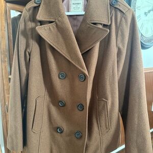 XXL Old Navy Women's Classic Camel-Brown Peacoat